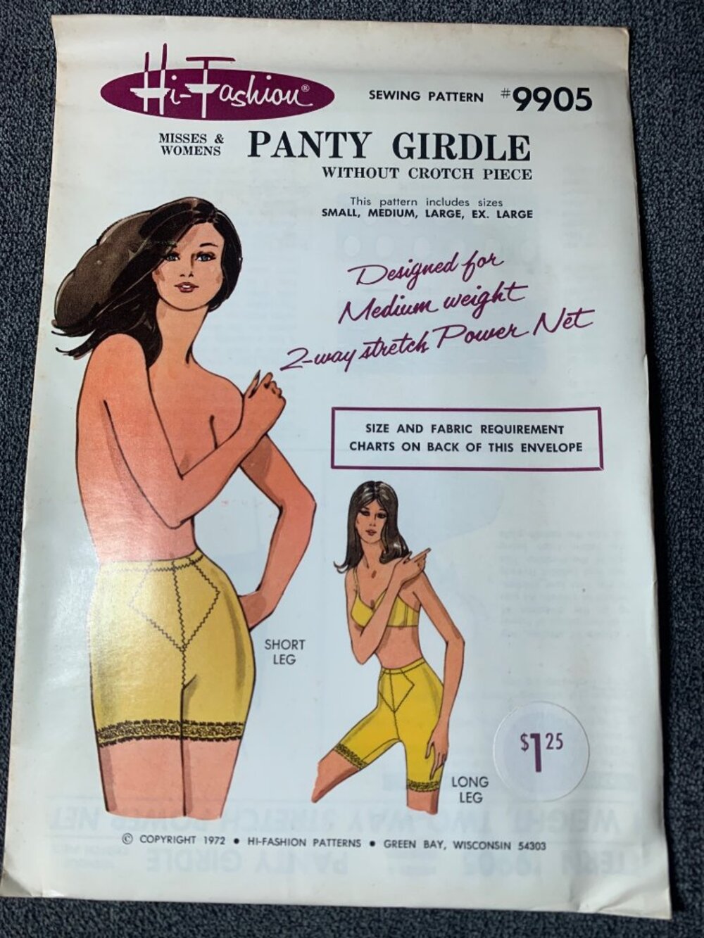 Hi Fashion Sew Misses Panty Girdle Sewing Pattern Size S-M-L-XL 9905 Uncut